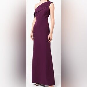 Sachin & Babi | Davis Cold Shoulder Gown | Plum Purple | Women’s 12